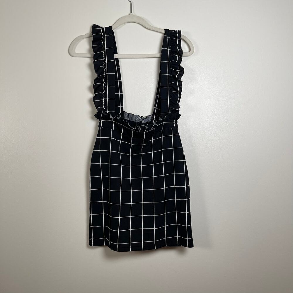 Shein • Checker Plaid Overall Dress